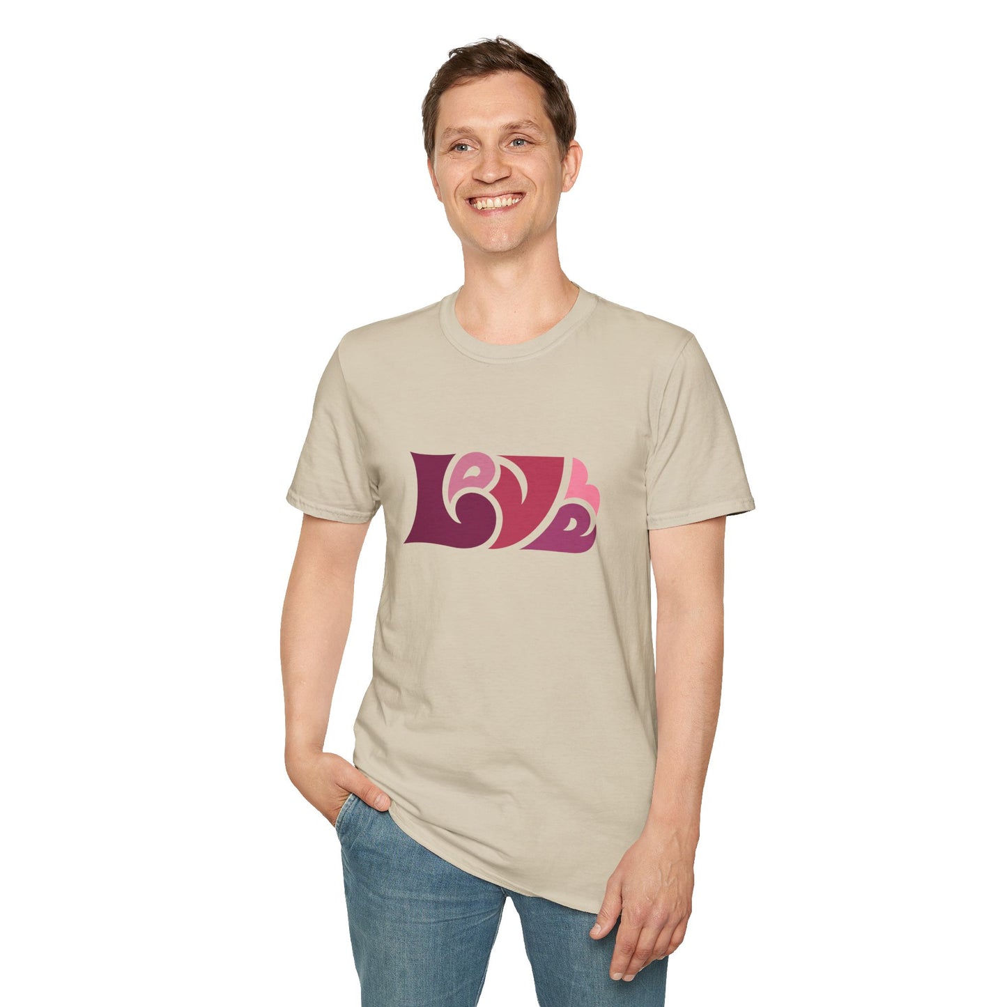 Unisex LOVE T-Shirt (Burgandy palette)
