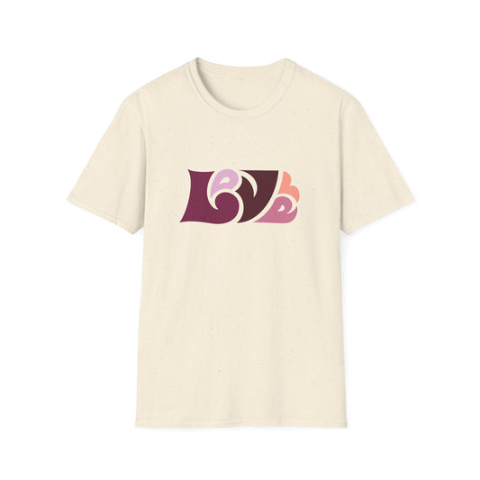 Unisex LOVE T-Shirt (Burgandy palette)